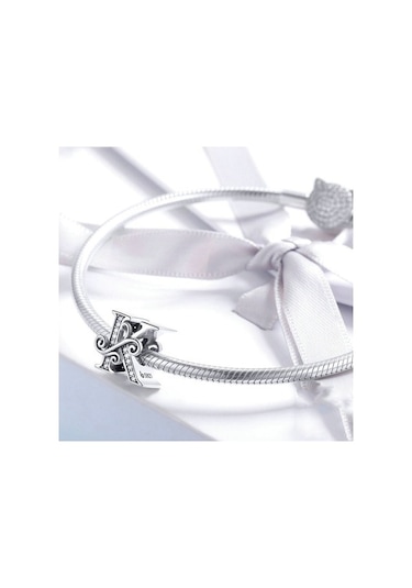 Fastbuy 26 Harfli Bilezik Boncuklu Aksesuar, Bsc030 Model, Zirkon Gümüş Renkli, A Stil, Çok Renkli Çok Renkli