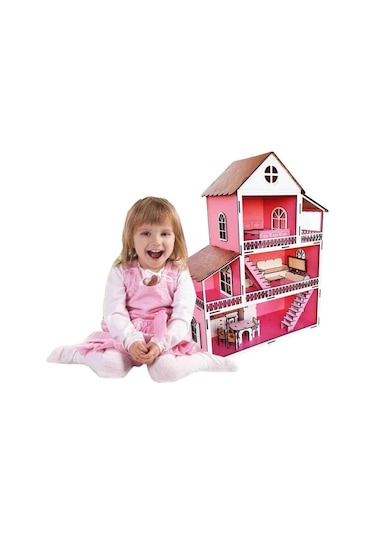 Woodylife Ahşap Oyuncak Ev Portatif Bebek Evi