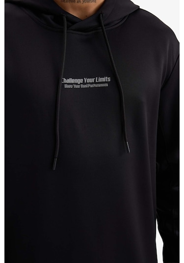 Defacto Defactofit Standart Fit Kapüşonlu Sporcu Sweatshirt D3736ax25wnbk81 Siyah Defacto Defactofit Standart Fit Kapüşonlu Sporcu Sweatshirt D3736ax25wnbk81 Siyah