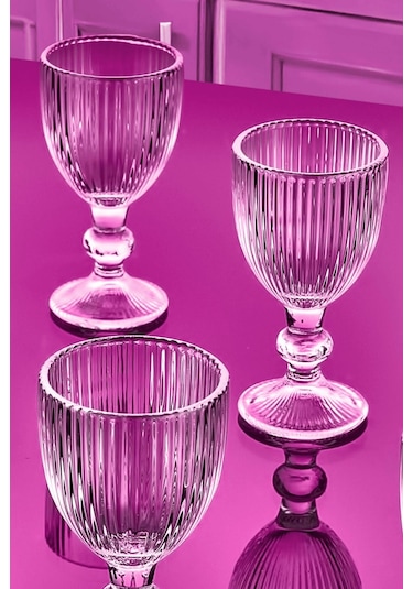 6'lı Kahve Yanı Cam Su Bardak Seti Premium Şeffaf Şık Tasarım Hediyelik Şeffaf