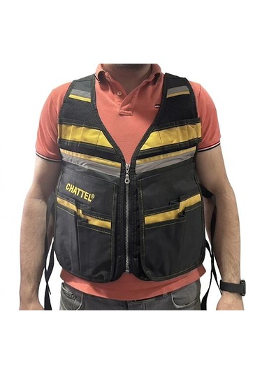 Chattel Cht-4507 Ağır Hizmet Tipi Takım Yeleği Siyah-Sarı
