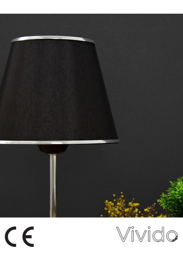 Siyah Gümüş Julien Üçlü Abajur Ve Avize Seti Siyah