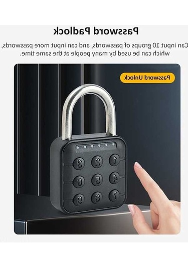 Createtech Xianwen Reedark Akıllı Parmak İzi Ve Şifreli Kilit - Su Geçirmez, Dayanıklı