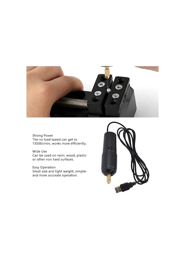 Sones Usb Arayüzü 360 Mini Elektrikli Matkap Manuel Tutkal Delme Elektrikli Matkap, Set: Matkap + 4 Adet Anahtar + 100 Adet Çivi