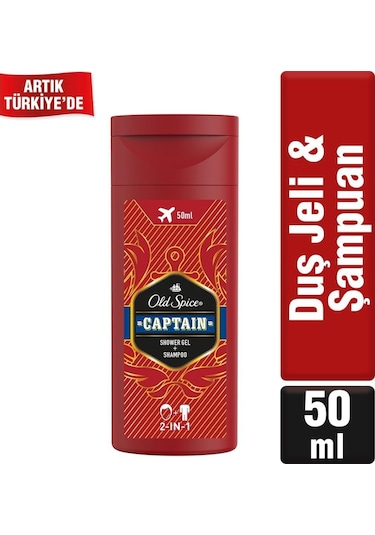 Old Spice Captain 2'si 1 Arada Duş Jeli ve Şampuan 50 ML