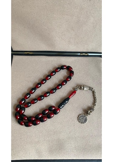 Ateş Kehribar Kutulu Tesbih