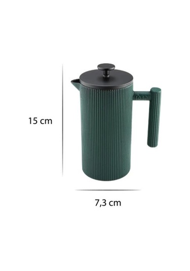 Bambum Linden - Döküm Demlik French Press 350 Ml Yeşil Yeşil