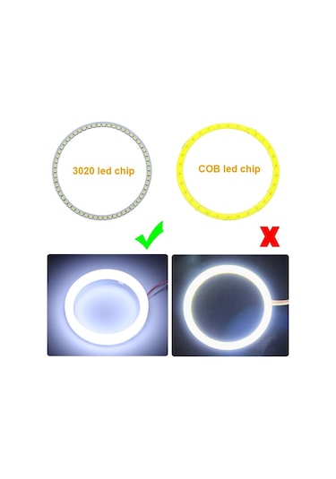 120mm-2017 Yeni Oto Halo Yüzükler Led 12 V Melek Gözü Led Cips Far 60/70/80/90/100/110/120 Mm Melek Gözler Arab