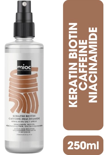 Mioc Kozmetik Keratin Biotin Caffeine Niacinamide Himalayan Salt Spray 250 ML