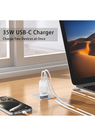 Hp-c39 35 Watt Gan Şarj Adaptörü 2-port Fast Charger Hızlı Şarj A