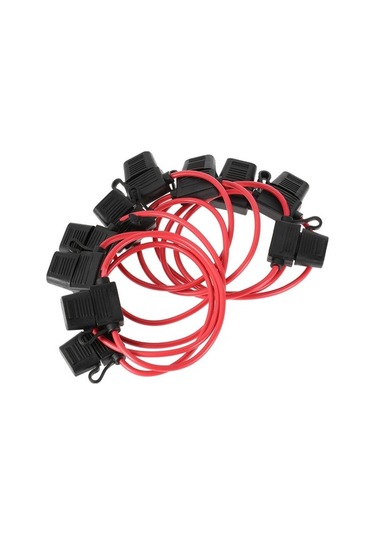 Novahub 10 Parça Araç İçin 40a Kapasiteli Siyah Kırmızı Sigorta Tutucu Seti, 26cm Kablo, Dc 12v 40