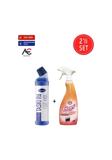 Clonet R6 Temizlik Paketi Mutfak Temizleyici 750 ML + Tuvalet Temizleyici 750 ML