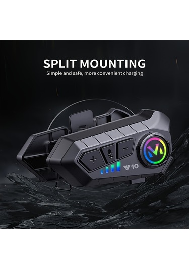 Y10 1000mah Motosiklet Kask Kulaklığı Sesli Kontro Kablosuz Eller Açık Konuşan Kulaklık Ahizesiz Çağrı Müzik Kulaklık Yumuşak İzler