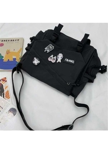 Tongxida Bosphorusboutique Yy Siyah Omuz Okul Öğrenci Naylon Messenger Mcrtrade Kapasiteli Genç Crossbody Çanta, Yb Siyah Siyah