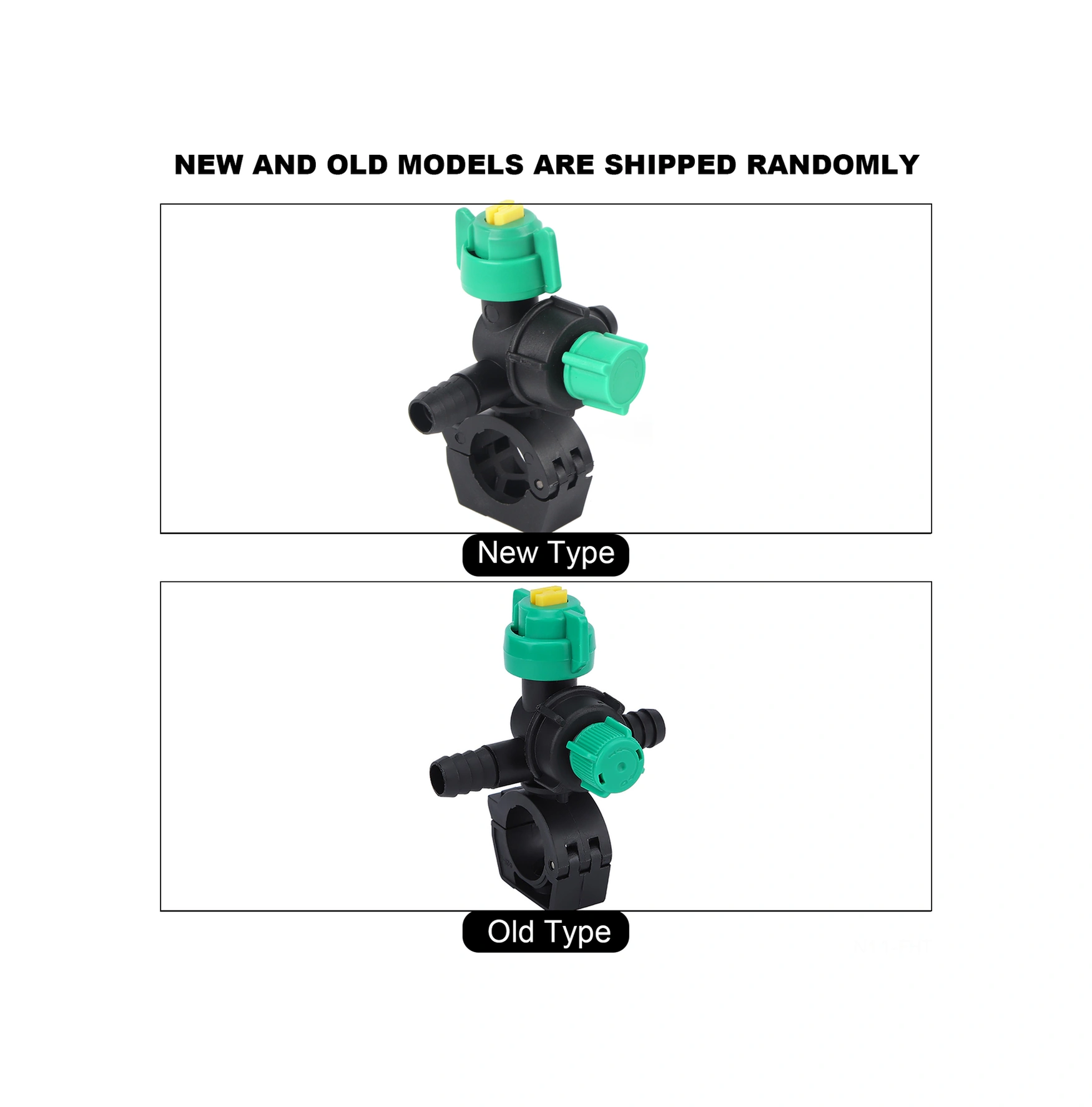 Hangfox Tarım Sprey Aleti: Fan Şeklinde Sprey, Akış Ayarlı Dalgıçlı Nozzle 2 Adet Paket , 25mm Çelik Boru Tutucu, 13mm Su Hortumu Bağlantısı