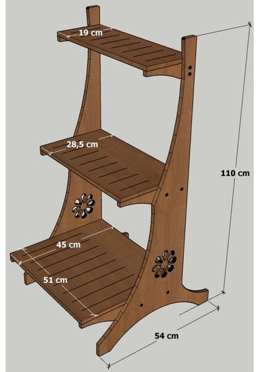 “Mandu” Ahşap Saksı Rafı