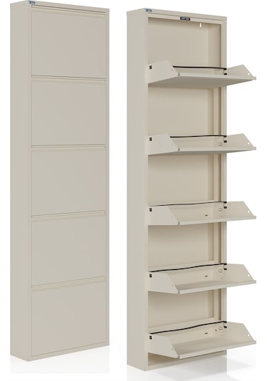 Ceha 5'li Metal Ayakkabılık - Krem K.AYK-5 /AB1013