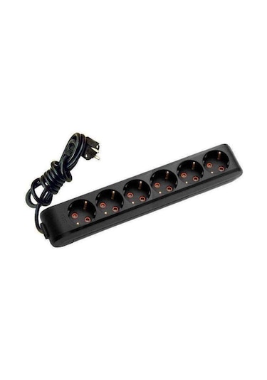 Viko 6'lı Priz 3x1,5 mm Uzatma Siyah 9 MT