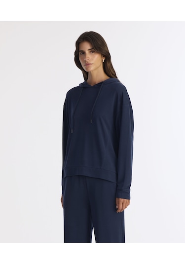 Yargıcı Regular Kapüşonlu Yaka Uzun Kol Sweatshirt 25kksw9012l 484 Lacivert