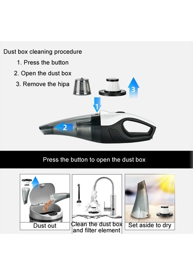 Güçlü Emişli Araba El Taşınabilir Elektrikli Süpürge, Özellikler: Kablolu Versiyon