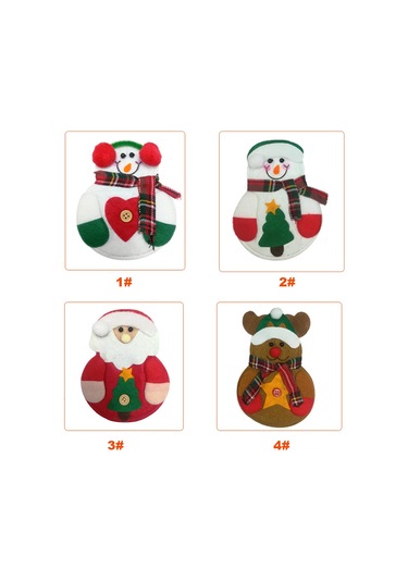 Ximistore9 Noel Masası Dekorasyonu: 6 Adet Non-woven Kürdan Bantı, Santa Ve Geyik Desenli, Yeniden Kullanılabilir, Festivite Atmosu Katıyor