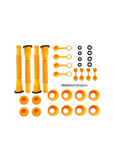 Shineyee Benzin Deposu Membran Değişim Seti - 1/2/5/10 Galon Depolara Uygun, Taşma Engelleme, 2 Tip Havuz Kapağı Ve 8mm Matkap Ucu Dahil, 4'lü Paket