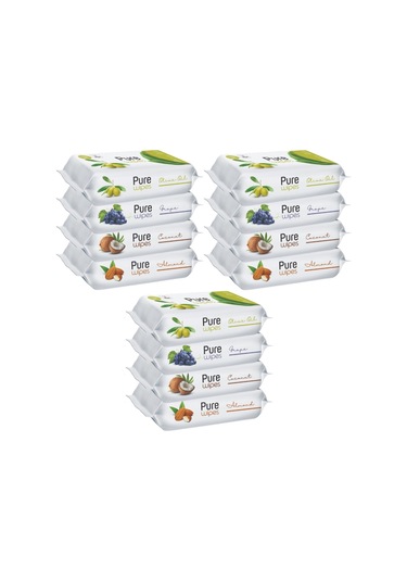 Pure Baby Wipes Islak Havlu Mendil 50 Yaprak 12'li Set