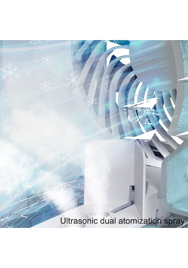 Masaüstü Mini Soğuk Hava Fanı Ev Nemlendirici Cn Fişli Çift Sprey Klima Fanı