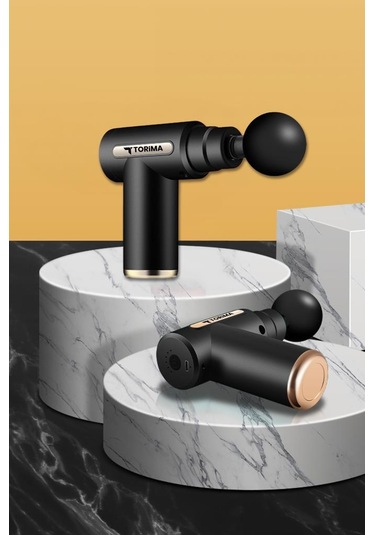 Torima Bx-720 Siyah Darbeli Titreşimli Şarjlı Sporcu Masaj Tabancası Masaj Aleti Kas Egzersiz Aleti Siyah