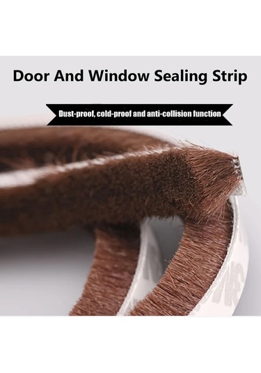 Chuangyinshop Beyaz 7x8mm Ses Yalıtım Kapı Pencere Kendinden Yapışkanlı Conta Şeridi Beyaz