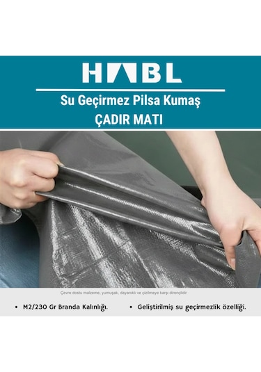 Güçlendirilmiş Su Geçirmez Kamp Ve Çadır Altı Brandası - 8m2