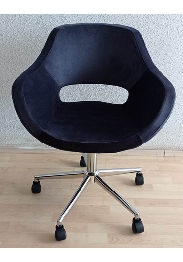 Kamusalmarket Ofis Koltuğu Krom Metal Ayaklı Döküm Süngerli