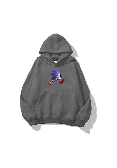 Hırsch Unisex Sonic Sweatshirt Antrasit Gri