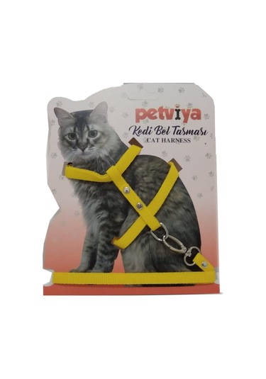 Petviya Ayarlanabilir Kedi Göğüs Bel Tasması Kırmızı