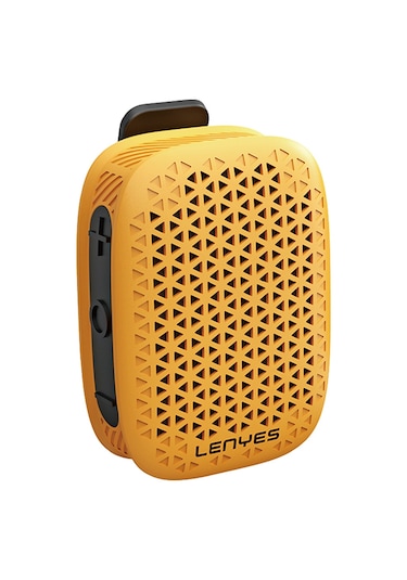 Lenyes S232 Tws Mandallı Bluetooth Speaker Hoparlör V5.4 Sarı