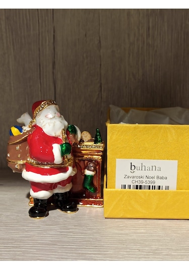 Swarovski Taşlı Noel Baba Mücevherlik / Dekoratif Biblo