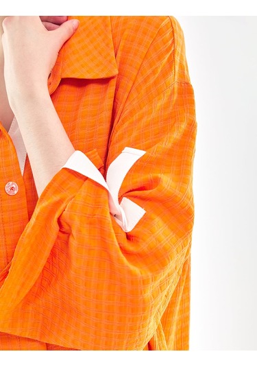 Çift Cepli Oversize Tunik-turuncu Turuncu