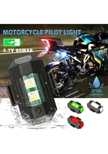 2 Adet Şarjlı Mini Led Işık, Motor Çakar Led, Drone Led Işık