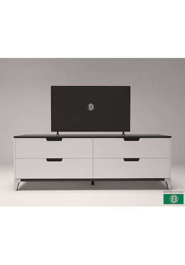 Tv Ünitesi 4 Çekmeceli Beyaz&antrasit Rengi