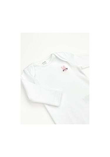 Sezgibaby Kız Bebek Çıtçıtlı Body 3'lü Set Beyaz - Pembe