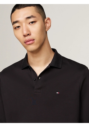 Tommy Hilfiger Mw0mw37317 Liquid Cotton Erkek Polo Tişört Siyah