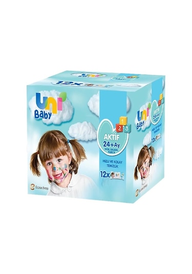 Uni Baby Aktif Islak Mendil 12 X 72'Li