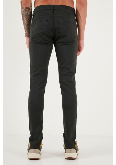 Buratti Streç Pamuklu Slim Fit Normal Bel Dar Paça Jeans Erkek Kot Pantolon 1115C24Napoli Nefti