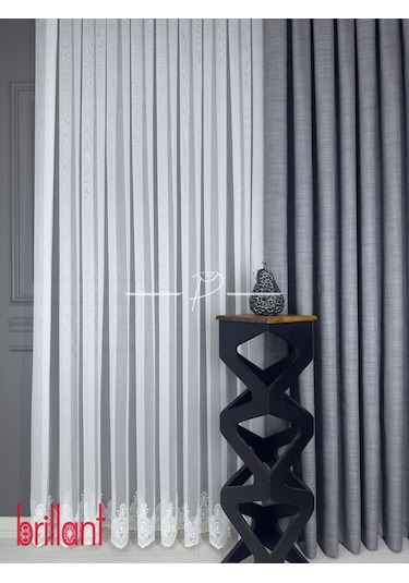 Tül Perde Brillant Marka Tt Zemin Etek İşleme Amazon Desen Çok Renkli