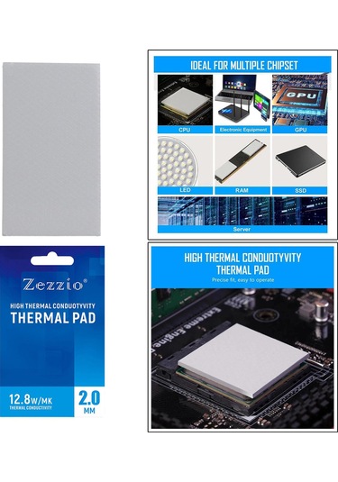 Suntek Silikon Termal Ped 12.8 W/mk Isı Direnci Pc Için 2.0mm