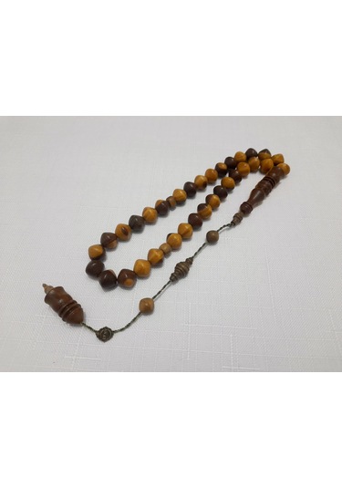 Akay Usta İmzalı İstanbul Kesim Çift Renk Pelesenk Tesbih 9.5x9.5