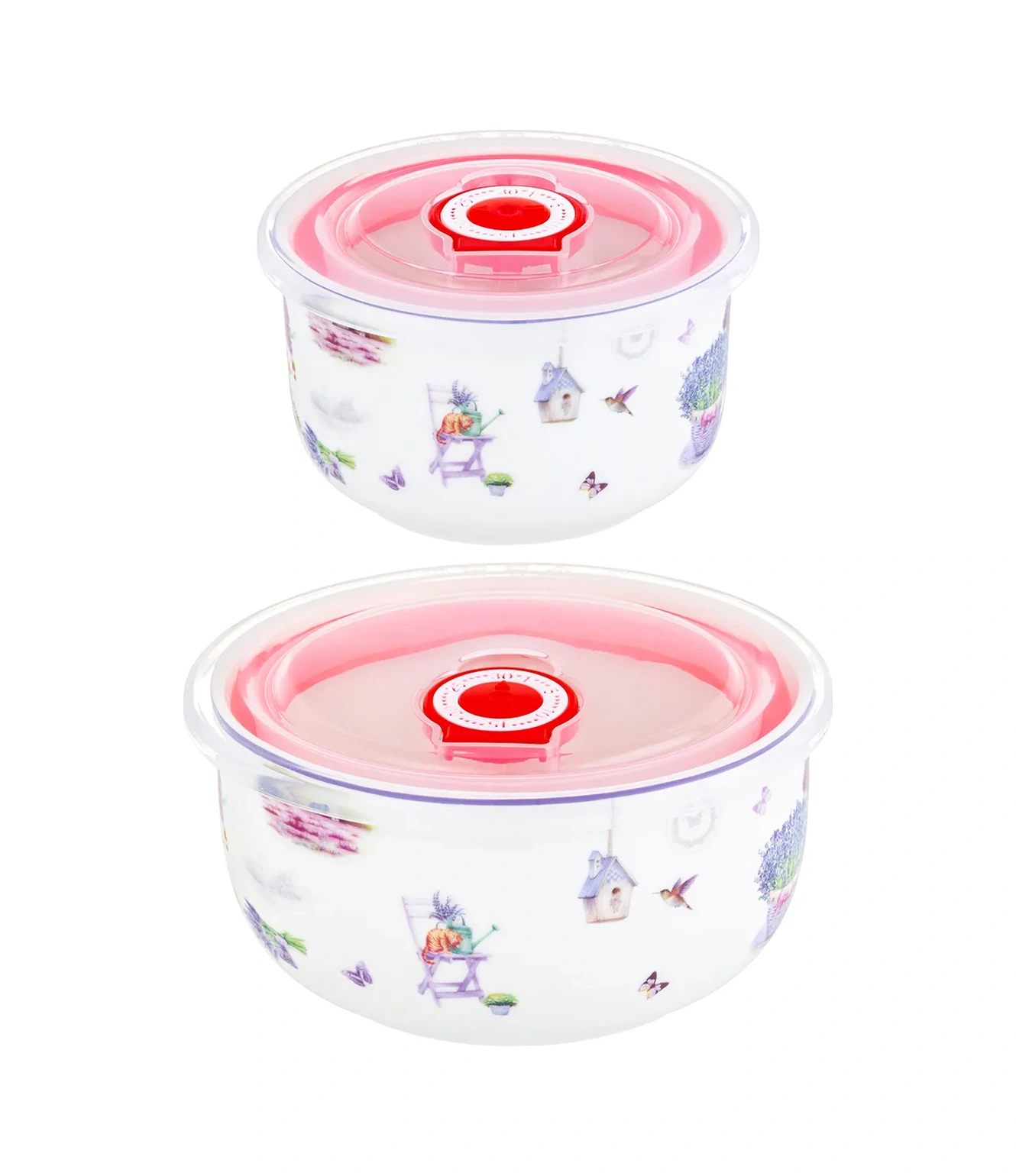 Elan Gallery Kapaklı Lavanda Salata Kasesi 2 Adet, 560 Ml Ve 260 Ml 39699166 Beyaz