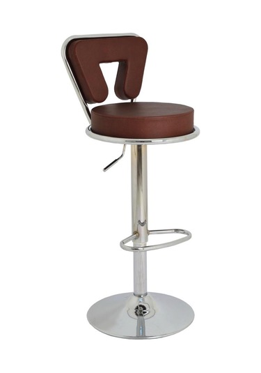 Bürocci Virago Bar Sandalyesi - Kahverengi Deri - 9540S0121 Çok Renkli