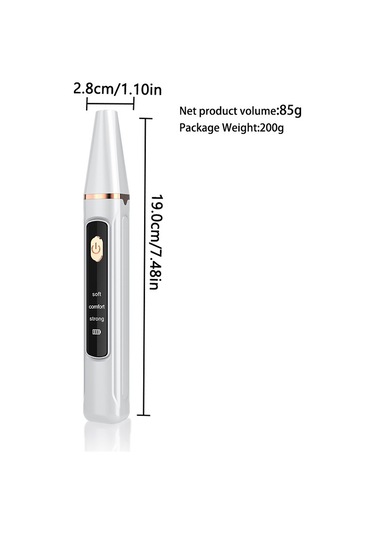 Moveevo Ev İçin Akıllı Ultrasonik Diş Temizleyici, Üç Seviye Ayar, Taş Aşınması Temizleyici, 37khz Frekans, 450mah Pil Temel Versiyon Beyaz