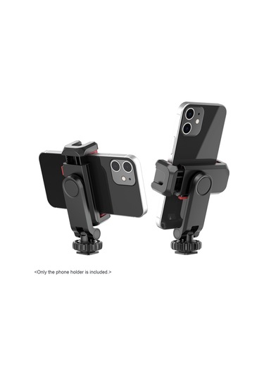 Konesam Siyah Plastik Telefon Tutucu, 360 Açı Ayarlı, Çift Soğuk Ayaklı, 6-9cm Genişlik Aralığı, Kolay Kilitlenme, Hafif Ve Taşınabilir